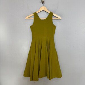 REMIE GIRL chartreuse twirl tank dress size 12